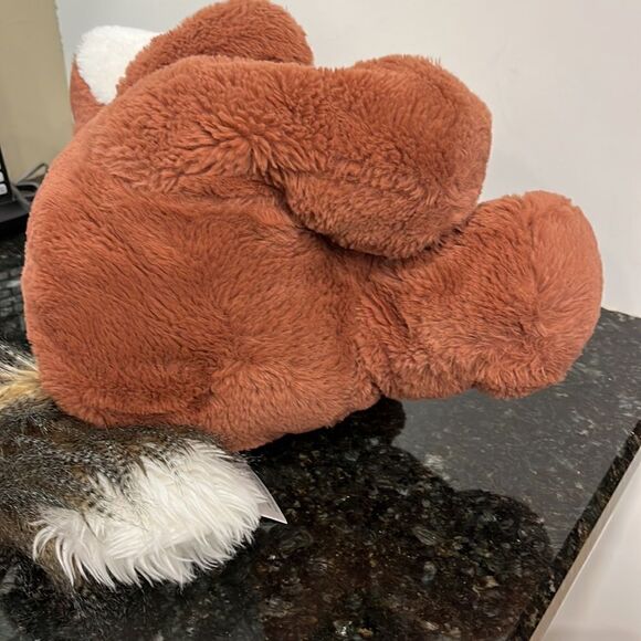 Animal Adventure Red Sitting Fox Fury Tail Feathers Brown 14” Dog Stuffe… - Picture 4 of 5